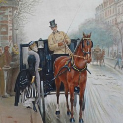 Lady entering the carriage